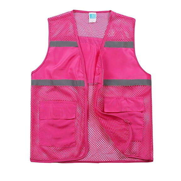 Bcfgryg Men's Fashion Solid Color Reflective Mesh Vest Lightweight Men's Vest
