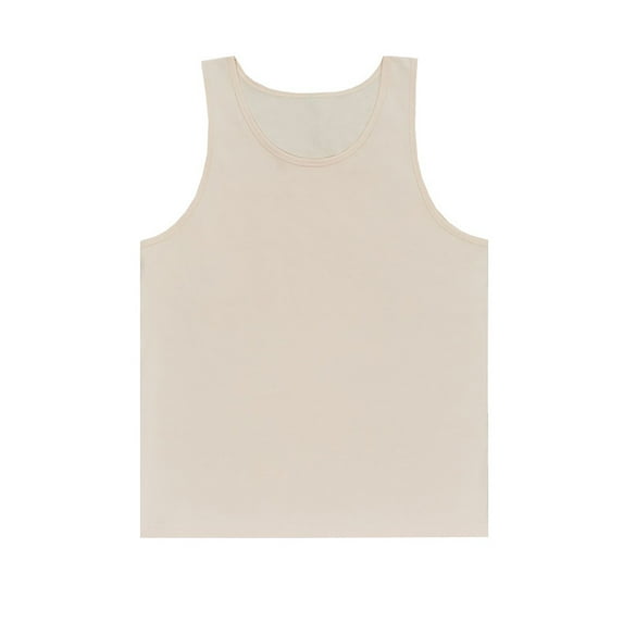 Bcfgryg Men's Heavy Solid Color Comfortable Vest Casual Vacation Loose Men's And Women's Vest Men's Top Men's Work Vest