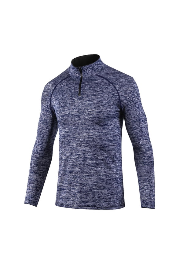 Men's High Necked Outdoor Quick Drying Sports Long Sleeved Men's T Shirt Oversized T-shirts Men