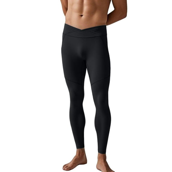 Bcfgryg Men's High Waisted Yoga Sports Bottoms Elastic Running Basketball Training With Tight Fitness Trousers Men’s Workout Pants