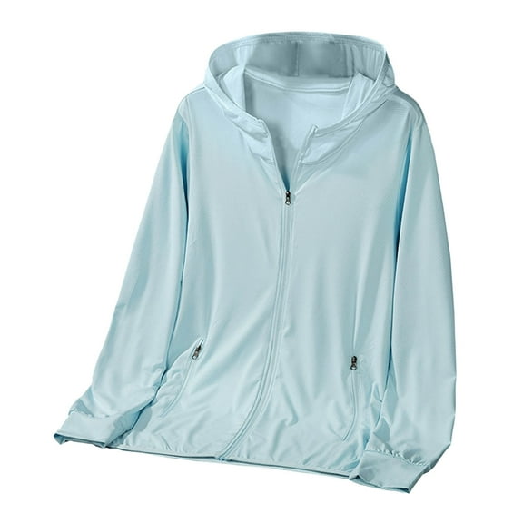 Bcfgryg Men's Lightweight Casual Hooded Jacket For Spring Summer Outdoor Walking Daily Wear Thin Sun Zip Up Coat Men's Casual Jackets