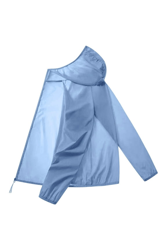 Men's Lightweight Casual Hooded Jacket For Spring Summer Outdoor Walking Daily Wear Slim Fit Zip Up Sun Breathable Casual Jackets For Men Hiking