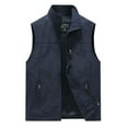 thumbnail image 1 of Bcfgryg Men's Lightweight Outdoor Vest Casual Fashion Stand Collar Sleeveless Jacket For Spring Summer Fall Daily Wear Men's Jacket Blue M, 1 of 5