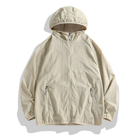 Bcfgryg Men's Lightweight Windbreaker Breathable Ice Silk Sun Jacket For Outdoor Activities Summer Fashion Men's Casual Jackets