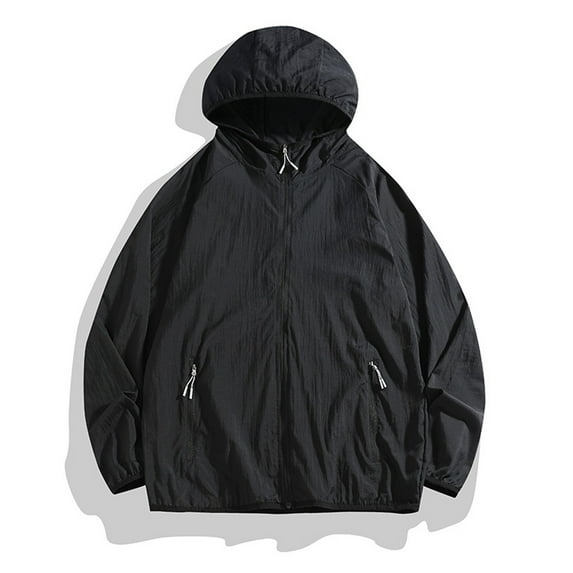 Bcfgryg Men's Lightweight Windbreaker Breathable Ice Silk Sun Jacket For Outdoor Activities Summer Fashion Men's Casual Jackets