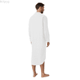 thumbnail image 1 of Bcfgryg Men's Long-Sleeved Button-Down Solid Color Printed Shirt Stylish Nightgown Big and Tall Shirts White L, 1 of 5