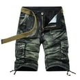 thumbnail image 1 of Bcfgryg Men's Loose Multi Pocket Casual Fashion Personality Cargo Shorts Khaki Shorts Men Green 30, 1 of 2