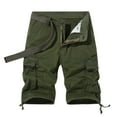 thumbnail image 1 of Bcfgryg Men's Loose Multi Pocket Casual Personality Fashion Cargo Shorts Men's Cargo Shorts With Pockets Green 30, 1 of 2