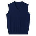 thumbnail image 1 of Bcfgryg Men's New Wear Autumn And Winter Warm Comfort Classic Business Sleeveless Casual Plush Vest V Neck Knit Solid Color Vest Vest for Men, 1 of 5