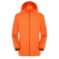 thumbnail image 1 of Bcfgryg Men's Packable Rain Jacket Lightweight Rain Jacket with Hood Waterproof Raincoat for Cycling Orange S, 1 of 4