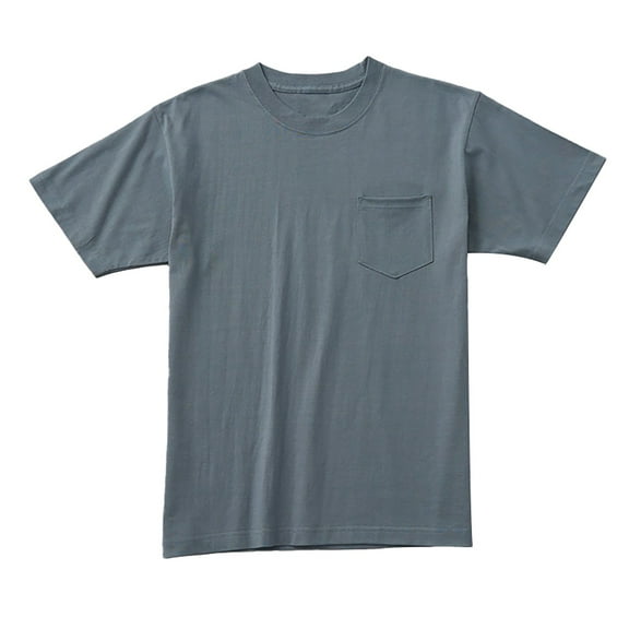 Bcfgryg Men's Pocket T Shirt Cloth Patch Bag Short Sleeve Round Neck T Shirt Party Solid Color Pocket T Shirt Oversized T-shirts Men