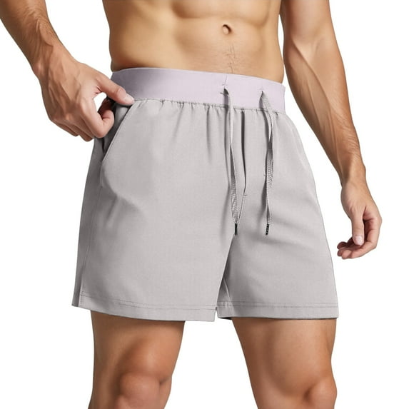 Bcfgryg Men's Running Shorts With Zipper Pockets 7"/ 5" / 9" Lightweight Basketball Gym Workout Athletic Shorts For Men Men's Casual Pants