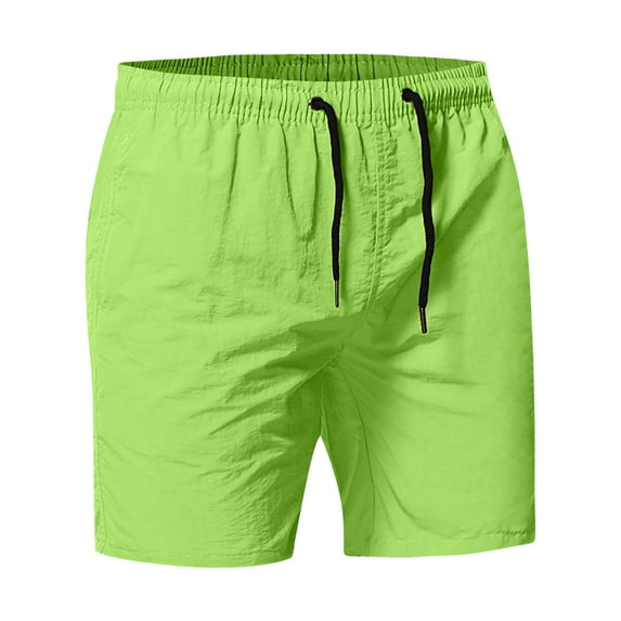 Bcfgryg Men's Shorts Solid Color Beach Sports Fitness Shorts Lightweight Men's Running Shorts Mint Green XXXL