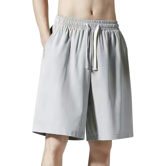 Bcfgryg Men's Shorts With Deep Pockets Loose Fit Casual Shorts For Running Workout Training Basketball Men's Cargo Shorts With Pockets Grey XXXXL