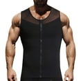 thumbnail image 1 of Bcfgryg Men's Slim Fit Zippered Vest Shirt Slim Fit Abdominal Shapewear Worn Inside Men's Sleeveless Jacket Vest, 1 of 5