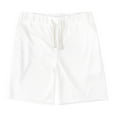 thumbnail image 1 of Bcfgryg Men's Solid Color Elastic Band Shorts Casual Shorts Men's Linen Shorts For Summer Travel White M, 1 of 5