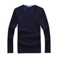 thumbnail image 1 of Bcfgryg Men's Solid Color Long Sleeve V Neck Pullover Plus Size Slim Tshirt Pocket T-shirts Men, 1 of 3