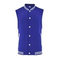 thumbnail image 1 of Bcfgryg Men's Spring And Autumn Vest Coat Standing Collar Sleeveless Button Jacket Vest Mens Waterproof Jacket Blue L, 1 of 5