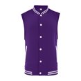 thumbnail image 1 of Bcfgryg Men's Spring And Autumn Vest Coat Standing Collar Sleeveless Button Jacket Vest Mens Waterproof Jacket Purple S, 1 of 5