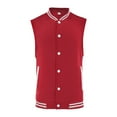 thumbnail image 1 of Bcfgryg Men's Spring And Autumn Vest Coat Standing Collar Sleeveless Button Jacket Vest Mens Waterproof Jacket Red M, 1 of 5