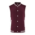 thumbnail image 1 of Bcfgryg Men's Spring And Autumn Vest Coat Standing Collar Sleeveless Button Jacket Vest Mens Waterproof Jacket Red XXL, 1 of 5