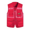 thumbnail image 1 of Bcfgryg Men's Spring And Autumn Vest With Pockets Outer Wear Suitable For Fishing Vest Jacket Men's Lightweight Jacket Red XXXXL, 1 of 2