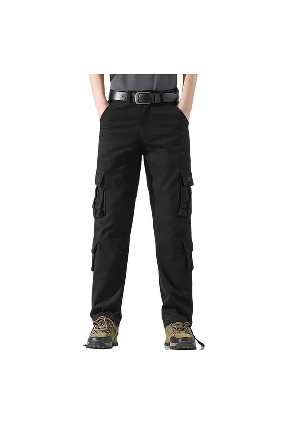 Men's Straight Leg Outdoor Casual Trousers With Multiple Pockets And Loose Work Pants Men’s Slim Fit Cargo Work Pants