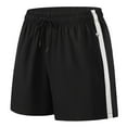 thumbnail image 1 of Bcfgryg Men's Summer Casual Ribbon Patchwork Shorts Men's Cargo Shorts With Pockets Black L, 1 of 3