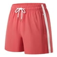 thumbnail image 1 of Bcfgryg Men's Summer Casual Ribbon Patchwork Shorts Men's Cargo Shorts With Pockets Pink XL, 1 of 3