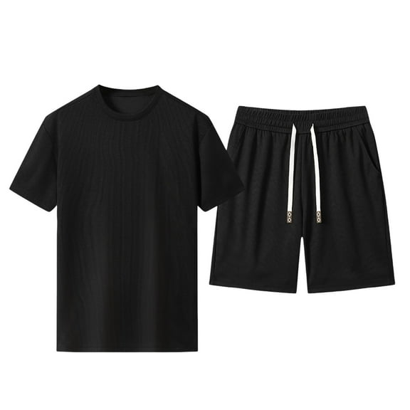 Bcfgryg Men's Summer Casual Style Short Sleeve T Shirt And Shorts Set Men’s Matching Sets