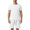 thumbnail image 1 of Bcfgryg Men's Summer Casual Suits Breathable Mesh T Shirt And Shorts Activewear Set For Yoga Gym School Outing Comfortable Athletic Outfit Men’s Casual Sets, 1 of 4