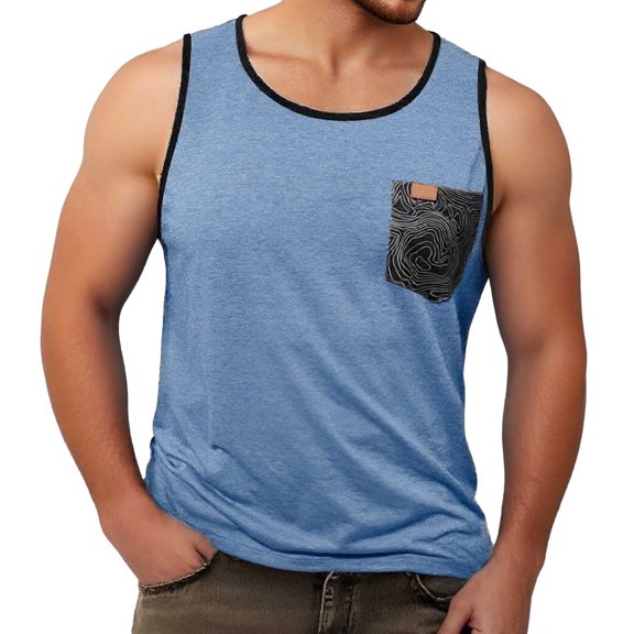 Bcfgryg Men's Summer Fashion Sleeveless Wide Shoulder Back Heart Fitness Men's Sleeveless Jacket Vest