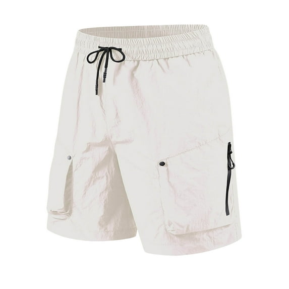 Bcfgryg Men's Summer Sports Outdoor Couple Wear Hitchhiking Wind Running Fitness Sports Shorts Sun Shorts Ice Silk Speed Dry Pants Men's Cargo Shorts With Pockets White L