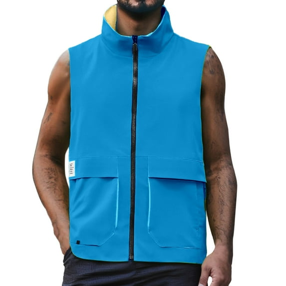Bcfgryg Men's Summer Thin Casual Double Vest Men's Work Vest
