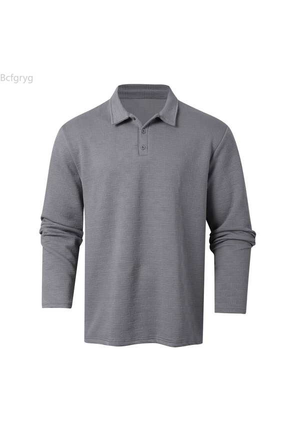 Men's Trend Of Fall And Winter Tops Shirt Texture Texture Men's Sports Shirt Mens Athletic Fit T Shirts Gray S