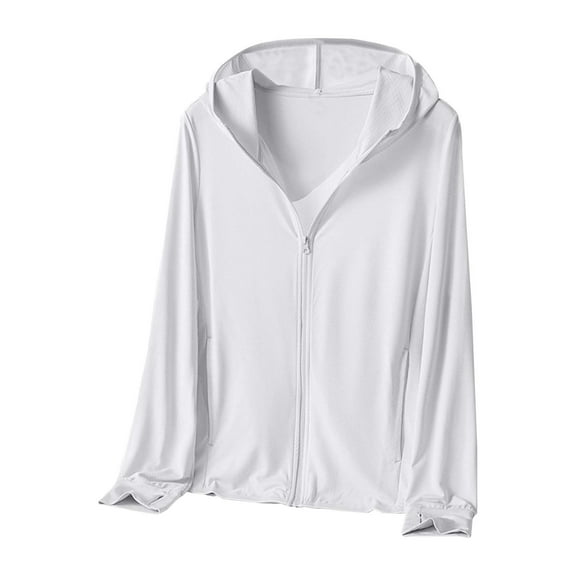 Bcfgryg Men's UPF 50+ Sun Outdoor Lightweight Full Zip Hoodie Jacket Long Sleeve Fishing Hiking Performance Shirt Big and Tall Men's Shirts