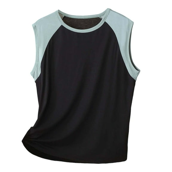 Bcfgryg Men's Vest Thin Outside Wear Sports Wide Shoulder Sleeveless Men's Work Vest