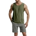 thumbnail image 1 of Bcfgryg Men's Workout Tank Top Sleeveless Round Neck Gym Shirt For Fitness Training Running Sports Comfortable Stretchable Breathable Wicking Lightweight Athletic Activewear Men's Work Vest, 1 of 5