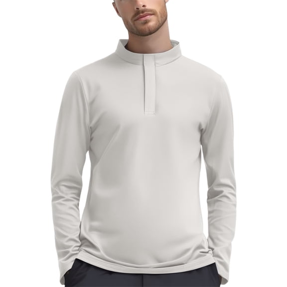 Bcfgryg Men's Zip Long Sleeve Sports T Shirt Outdoor Sports Fitness Running Clothes Autumn Fitness Clothes Daily Casual Long Sleeve Top Men T-shirts
