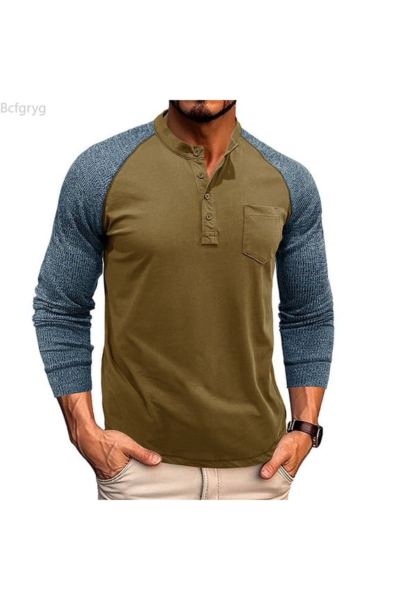 Mens 2 Pack Cotton T Shirt Crew Neck Long Sleeve Tee Shirts Hipster Hop Longline Casual Tops Gym Muscle Shirts Plain T Shirts for Men Green XL