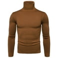 thumbnail image 1 of Bcfgryg Mens Autumn And Winter Solid Soft Turtleneck Sweater Flexibility Solid Color Close Fitting Top Slim Sweater Long Cardigan Men Multicolor XL, 1 of 3