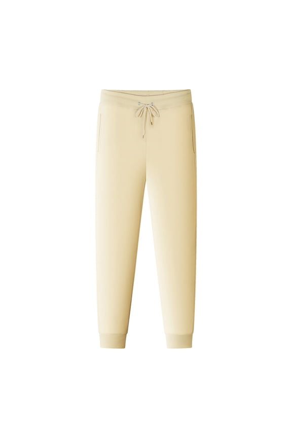 Mens Autumn And Winter High Street Fashion Leisure Loose Sports Running Solid Color Lace Up Pants Sweater Pants Trousers Big And Tall Men's Casual Pants