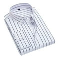 thumbnail image 1 of Bcfgryg Mens Casual Stripe Shirt Long Sleeve Shirts Men's Slim Fit Dress Shirts, 1 of 3