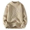 thumbnail image 1 of Bcfgryg Mens Fashion Casual Solid Color Simple Crew Neck Sweater Sweater Long Cardigan Men Yellow XXXL, 1 of 3