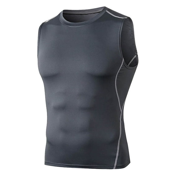 Bcfgryg Mens Fashion Casual Tight Sports Fitness Elastic Sleeveless Vest Vest for Men