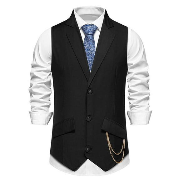 Bcfgryg Mens Fashion Stripes Medieval Retro Casual Suit Vest Lightweight Men's Jacket For Hiking Black XXL