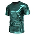 thumbnail image 1 of Bcfgryg Mens Fashion Trendy Party Stage Glossy Short Sleeved Round Neck T Shirt For Men Men’s T-shirts, 1 of 5
