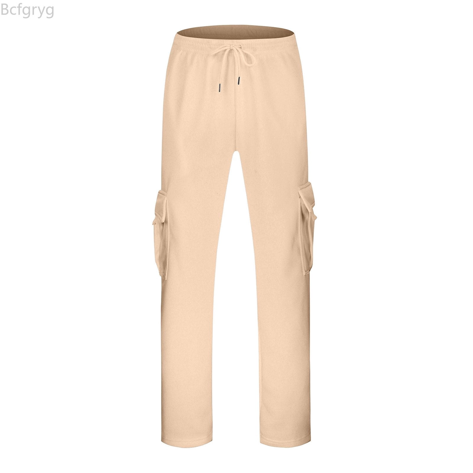 Bcfgryg Mens Hip Hop Pants Casual Solid Color Track Cuff Lace Up ...