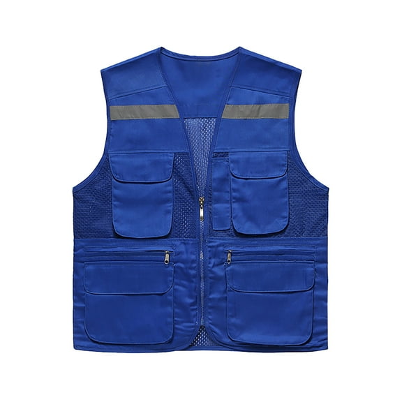 Bcfgryg Mens Jacket Field Pofessional Emergency Field Fishing Multi Pocket Vest Lightweight Men's Vest