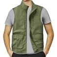 thumbnail image 1 of Bcfgryg Mens Jacket Field Pofessional Emergency Field Fishing Multi Pocket Vest Men's Jacket Green XXL, 1 of 3